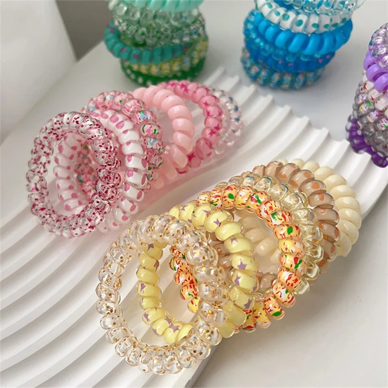 Silicone Band Women - 6pcs Colorful Resin Jelly Spiral Coil