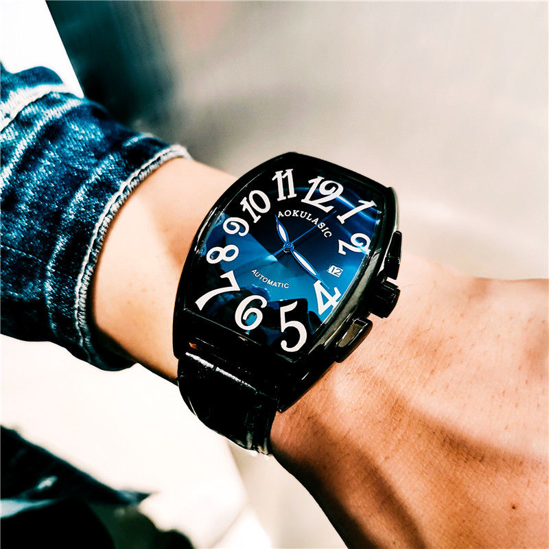 Cartier Watch Tank - Luxurious Men's Mechanical Watch, Barrel-Shaped Skeleton