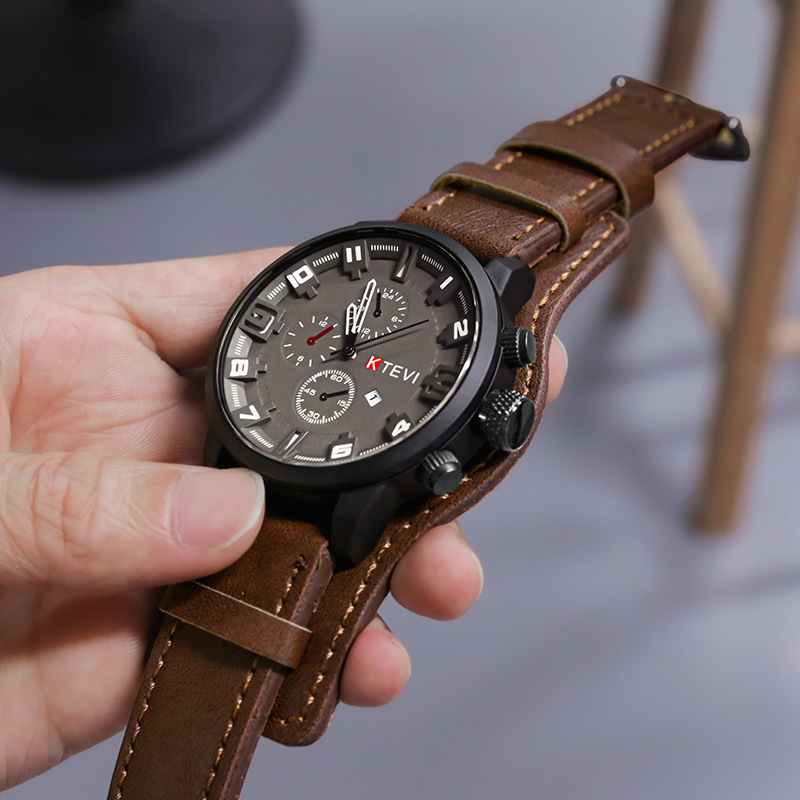 Retro Men's Watches Classic Lu - Leather Watch Band Men 评论和价格