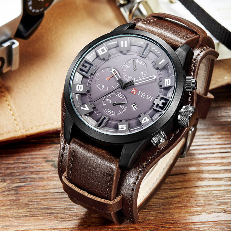 Retro Men's Watches Classic Lu - Leather Watch Band Men 评论和价格