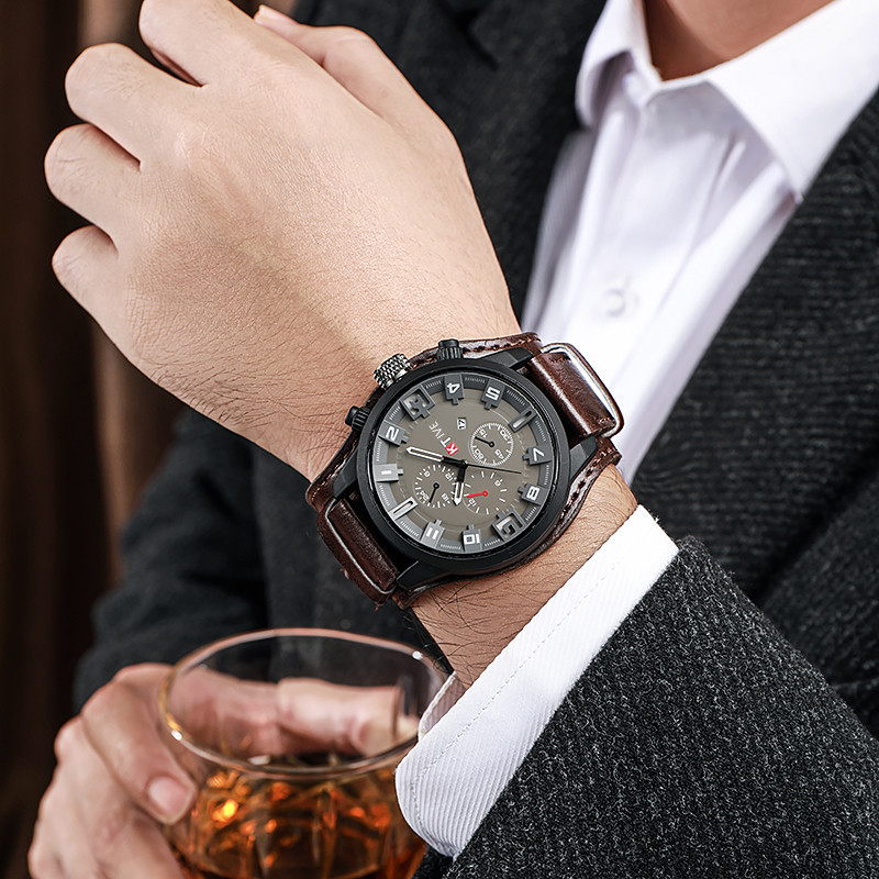 Retro Men's Watches Classic Lu - Leather Watch Band Men 评论和价格