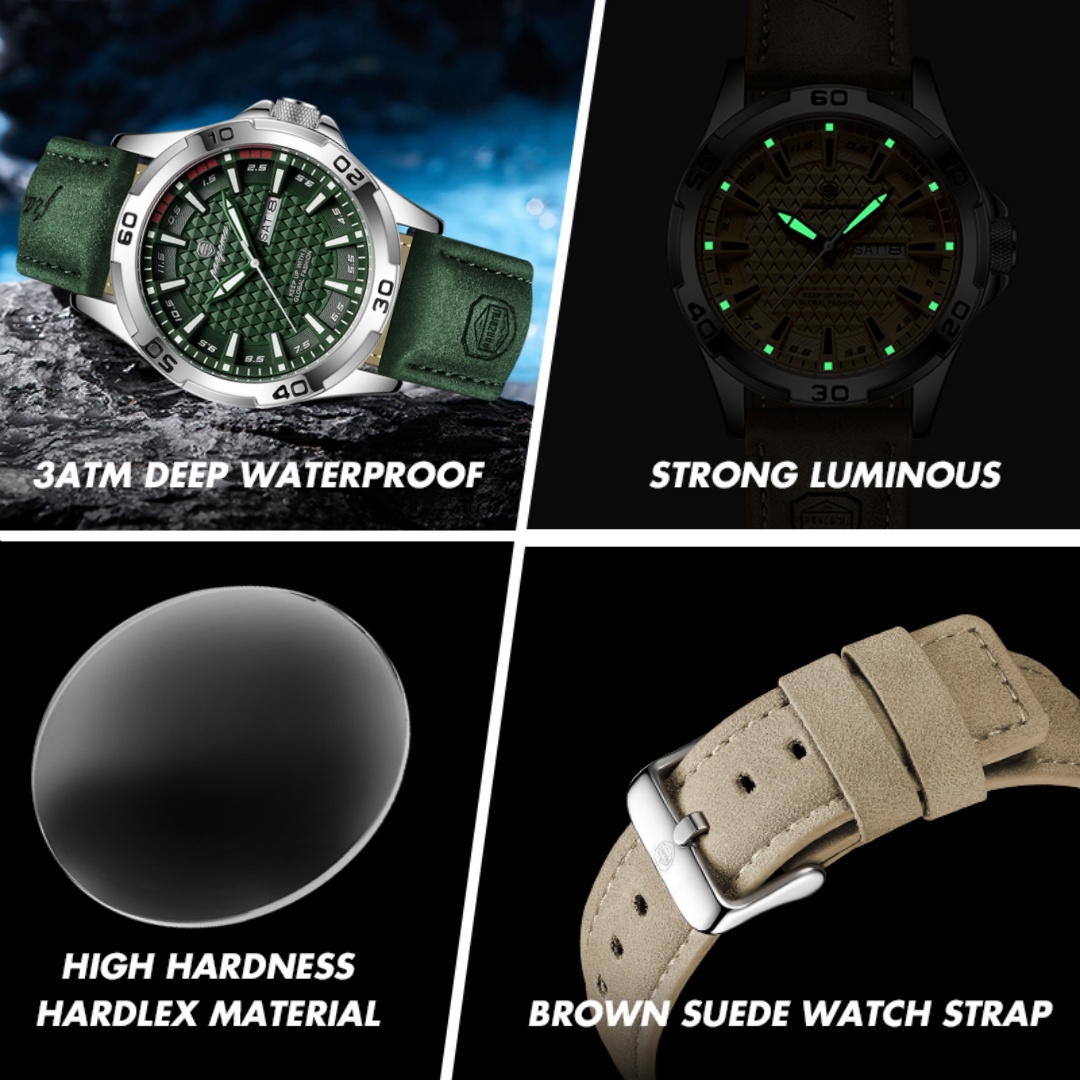 PAAZOMU Luxury Brand Men Watch - Leather Watch Band Men 评论和价格