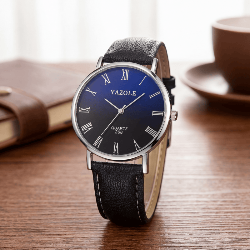YAZOLE Minimalist Quartz Watch - Leather Watch Band Men 评论和价格