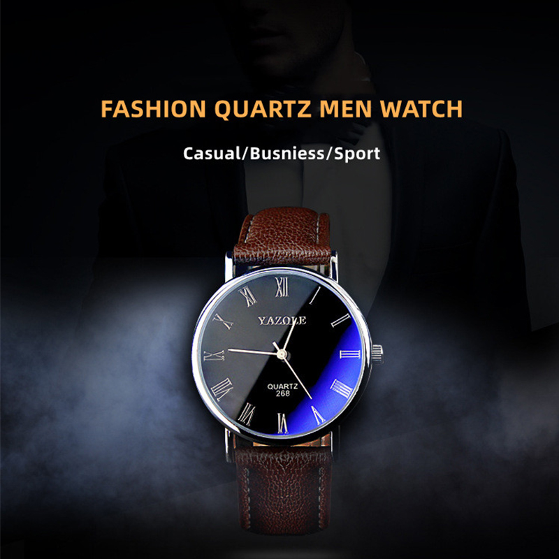 YAZOLE Minimalist Quartz Watch - Leather Watch Band Men 评论和价格