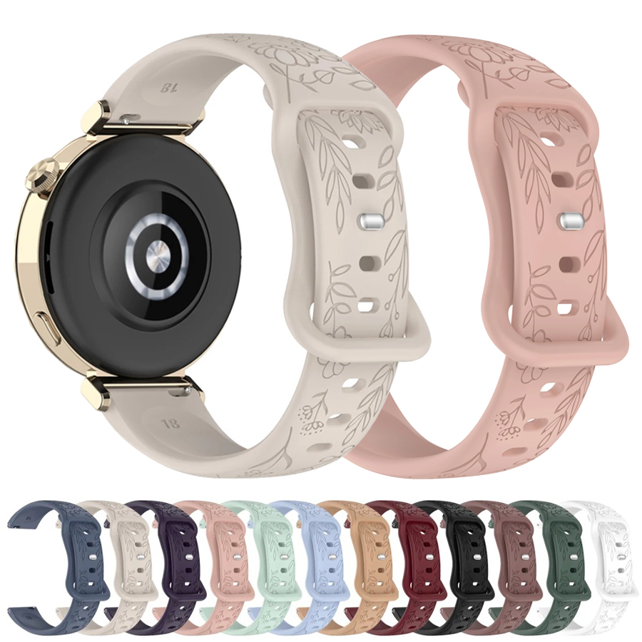 20 22mm 3D Flowers Silicone St - Silicone Watch Band 22Mm 评论和价格