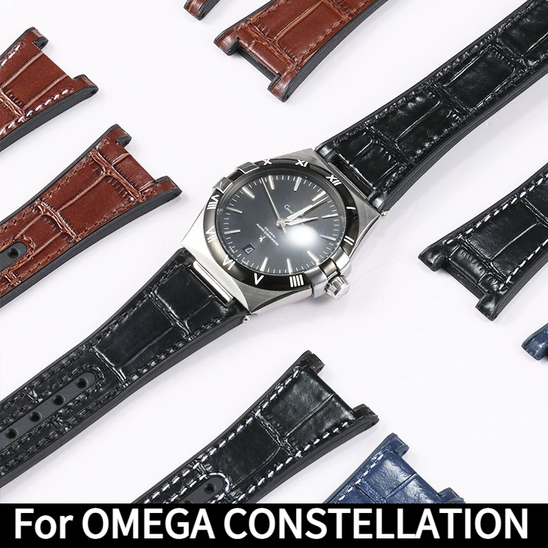 Crocodile-patterned genuine le - Omega Watch Constellation 评论和价格
