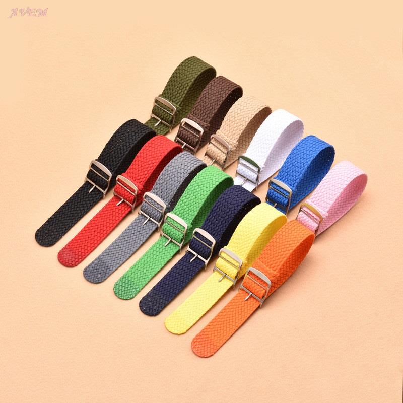 Canvas Sport Watchband Colorfu - Perlon Strap Woven 评论和价格