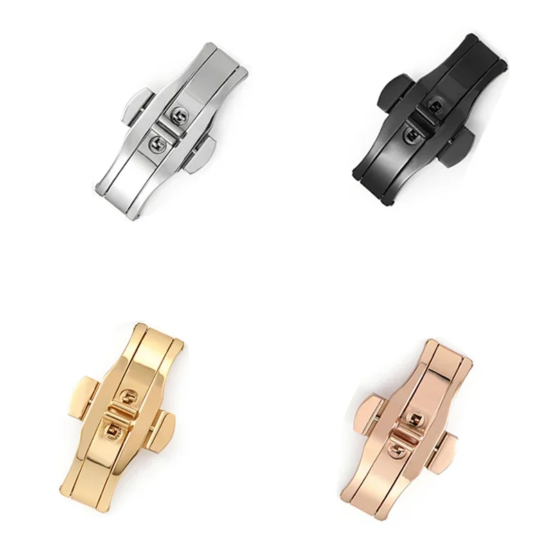 Polished Stainless Steel Buckl - Butterfly Clasp Deployant 评论和价格