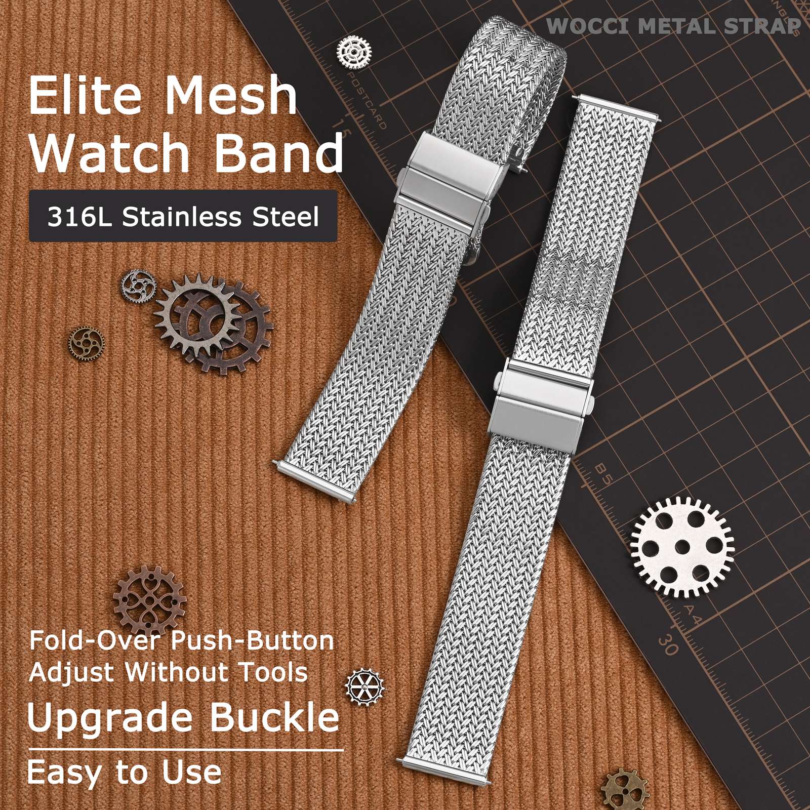 WOCCI Elite Metal Watch Band,  - Mesh Strap Metal 评论和价格