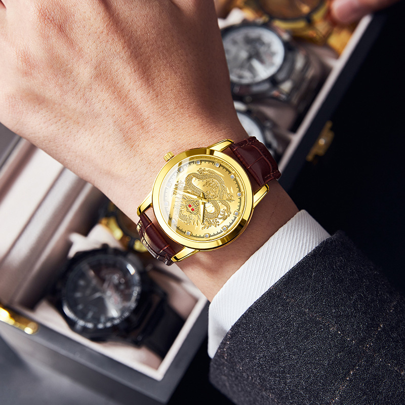 Men Quartz Watch Leather Strap - Leather Watch Band Men 评论和价格