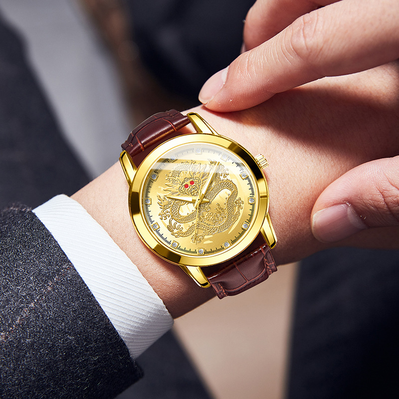Men Quartz Watch Leather Strap - Leather Watch Band Men 评论和价格