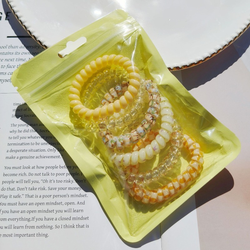 6pcs Colorful Resin Jelly Spir - Silicone Band Women 评论和价格