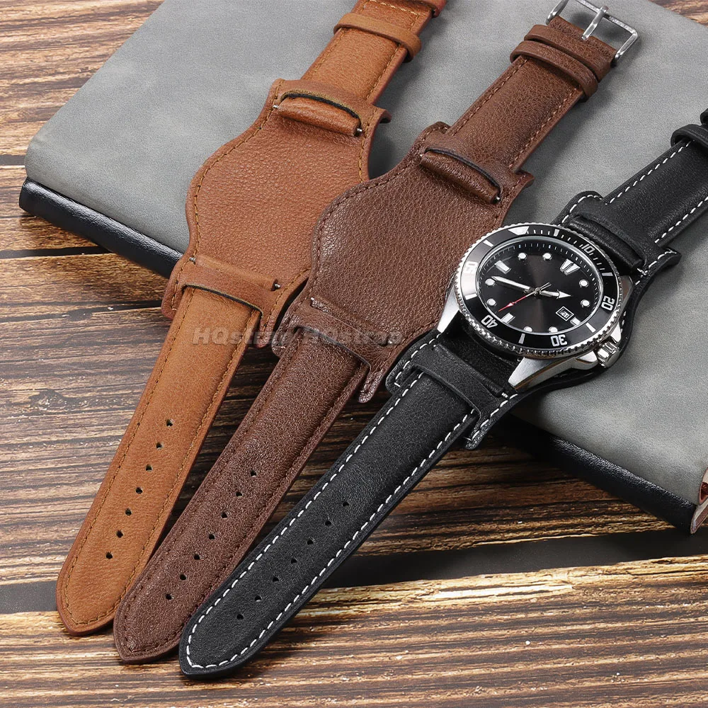 Genuine Leather Watch Band for - Omega Watch Speedmaster 评论和价格