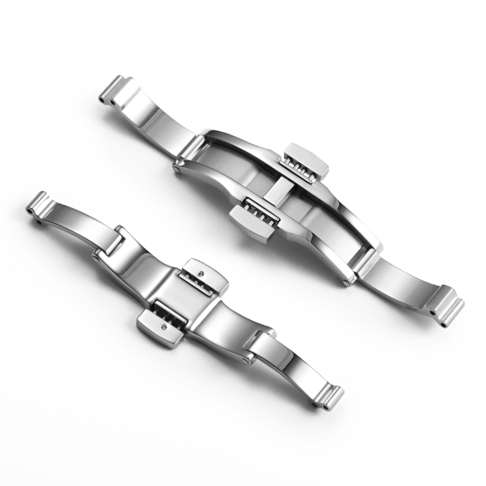 Silver Stainless Steel Butterf - Butterfly Clasp Deployant 评论和价格