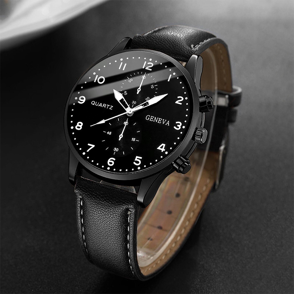 Fashion Men Business Watches C - Leather Watch Band Men 评论和价格